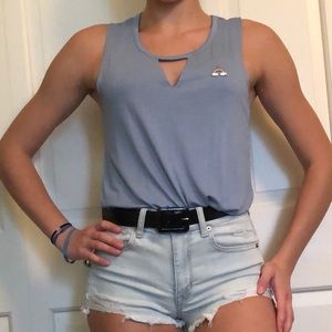 Tank top with cutout